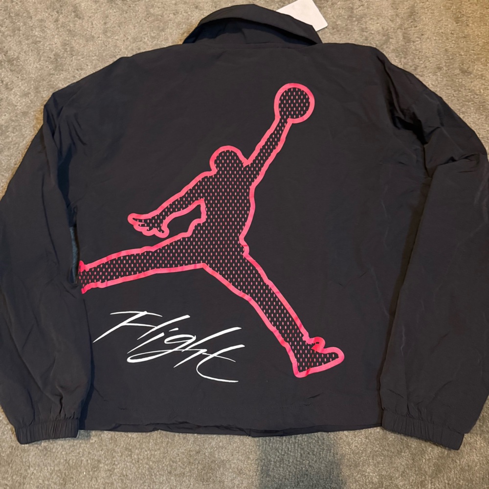 Kids‎ Jordan Coaches Jacket Black Youth XLarge Water Resistant Windbreaker